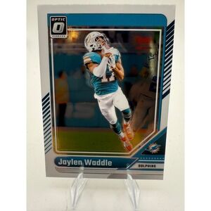 2024 Panini Donruss Optic Jaylen Waddle Football Card Miami Dolphins